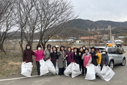 양사면 생활개선회, 덕하천 일대 쓰레기 수거