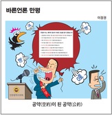 [바른언론 만평] 공약(空約)이 된 공약(公約)