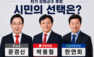 강화군수 선거 '안갯속'... 한연희-박용철, 오차범위 내 초접전