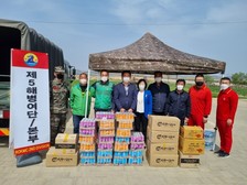 교동면 기관·단체장, 농번기 대민지원 장병에 감사의 뜻 전달