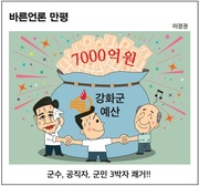 [바른언론 만평] 군수·공직자·군민 3박자 쾌거!!
