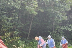 삼산면 자유총연맹, 빗속에서 더욱 빛난 봉사정신