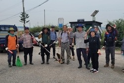 선원면 이장단, 생태계 교란종 제초 작업 시행