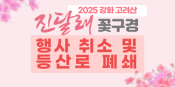 강화군, 고려산 진달래 꽃구경 행사 전면 취소… 산불 방지에 행정력 총동원