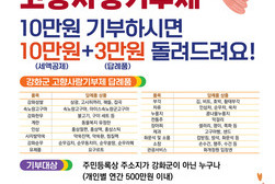 강화군 고향사랑기부제, 목표액 182% 초과 달성