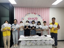 강화군자원봉사센터,  합일초등학교 학생들 부채로 마음을 전하다.