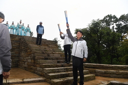 마니산서 제103회 전국체육대회 성화 채화
