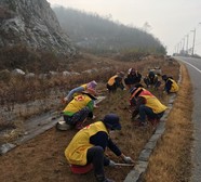 양도면 적십자부녀봉사회,  건평리 해안도로 가로화단 환경 정비 