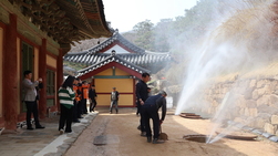 인천소방본부 강화 전등사에서 산불방재훈련 실시   