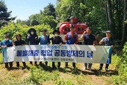 강화군, 농림지·산림지 인접 돌발해충 공동방제 실시