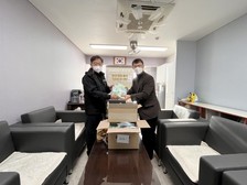 삼산면, 관내 3개교에 방역물품 전달