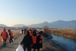 양도면, 추운 날씨 속 길정천 환경정비 활동