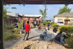 교동면 이장단, 대룡시장 환경정비 실시